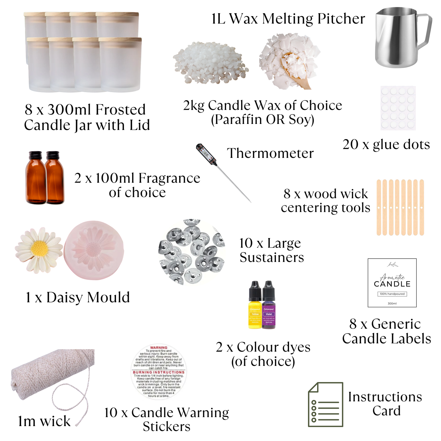 Beginner Candle Kit No.2 – Deluxe Daisy Edition