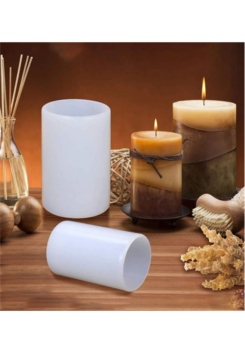 2pcs Round Pillar Candle Mould