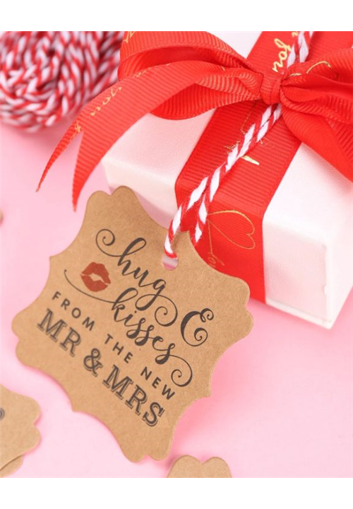 Kraft Mr & Mrs Tags + Twine