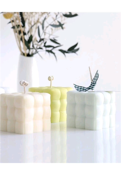 Plush Bubble Cube Candle Mould