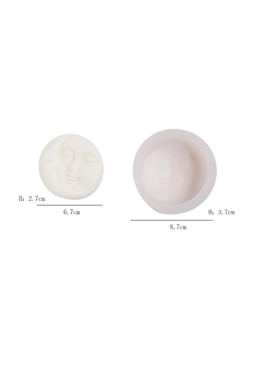 Sun & Moon Face Candle Mould