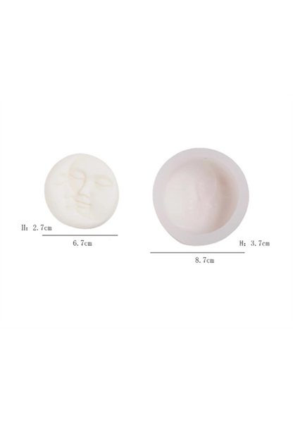 Sun & Moon Face Candle Mould