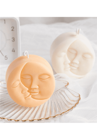 Sun & Moon Face Candle Mould