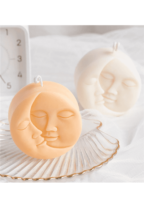 Sun & Moon Face Candle Mould