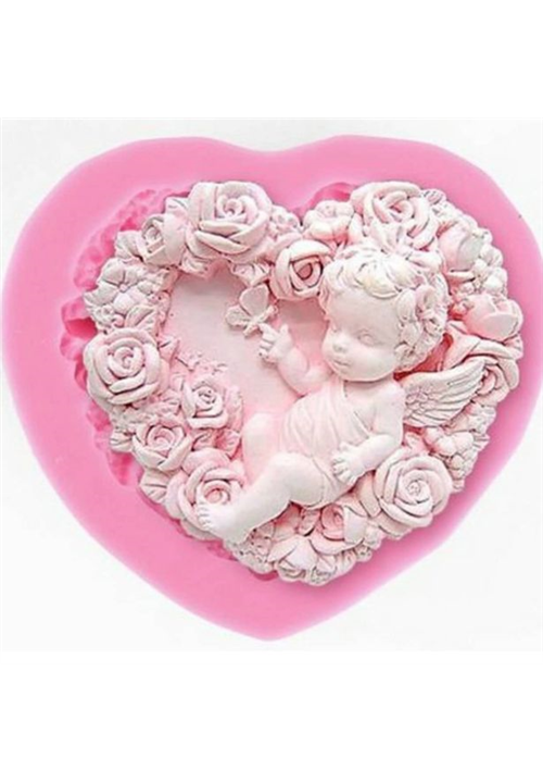 Heart Shape Baby Cupid Mould