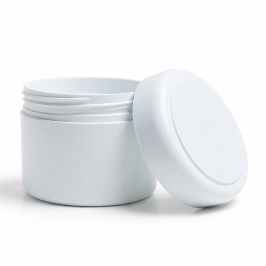 Euro Jar with Lid (White)