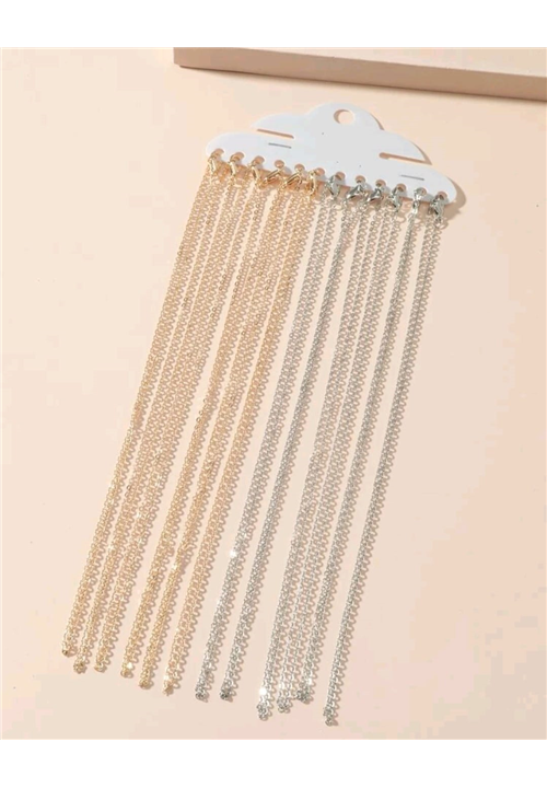 12pcs Gold & Silver Metal Chain Set