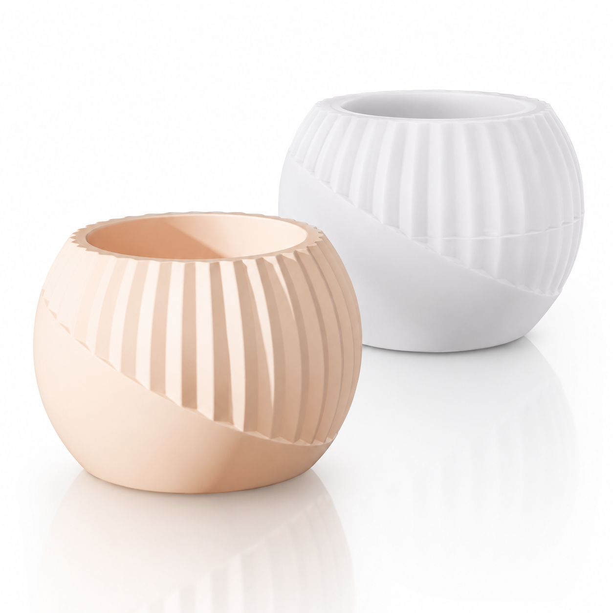 Modern Ribbed Pot Mould
