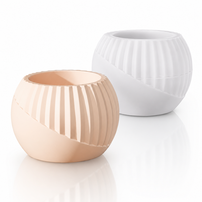 Modern Ribbed Pot Mould