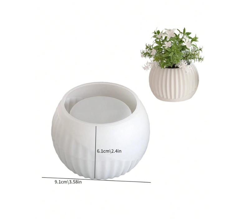 Modern Ribbed Pot Mould