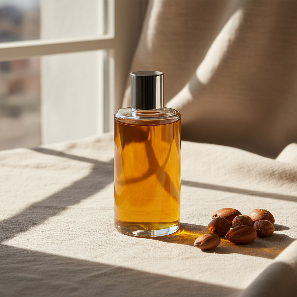 put it in a classy clear glass bottle, no dropper lid