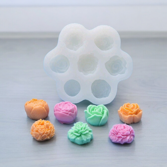 7 Cavity Mixed Rose Flower Mould