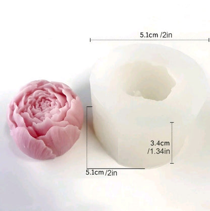 Closed Rose Peony Mould